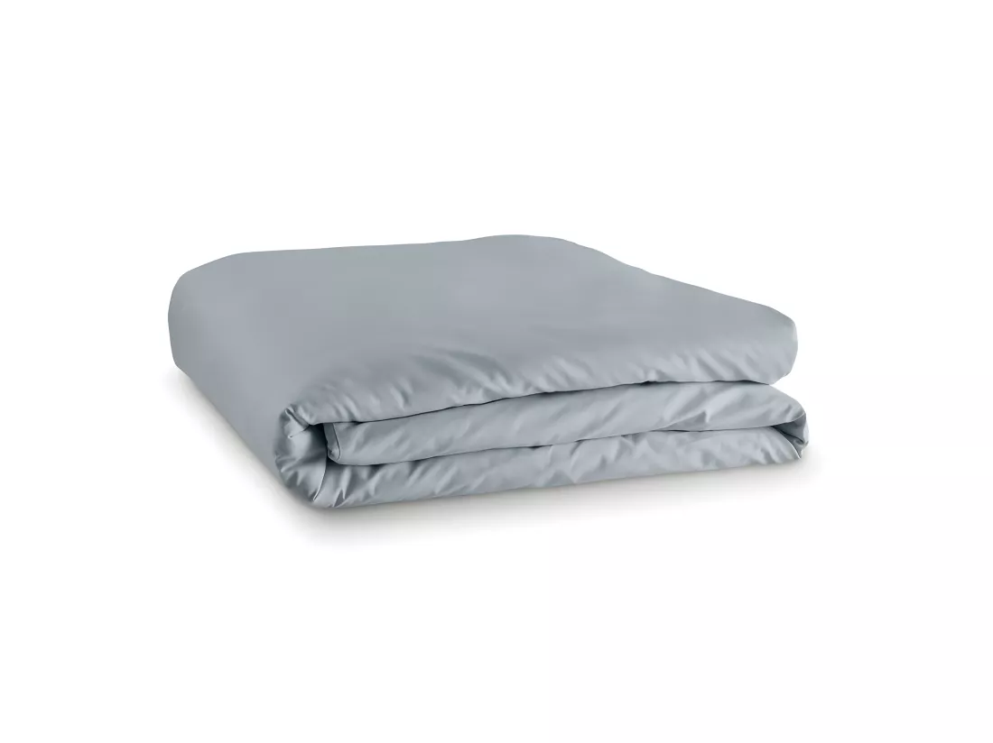 Housse De Couette Gris Clair 260 X 240 Cm / 100% Coton / 57 Fils/cm² Pour Lit 2 Places 