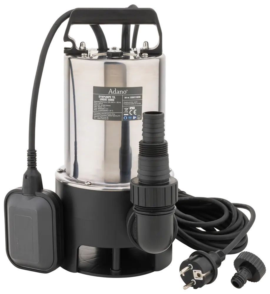 Dykpumpe 550 W 10500 l/t Stål