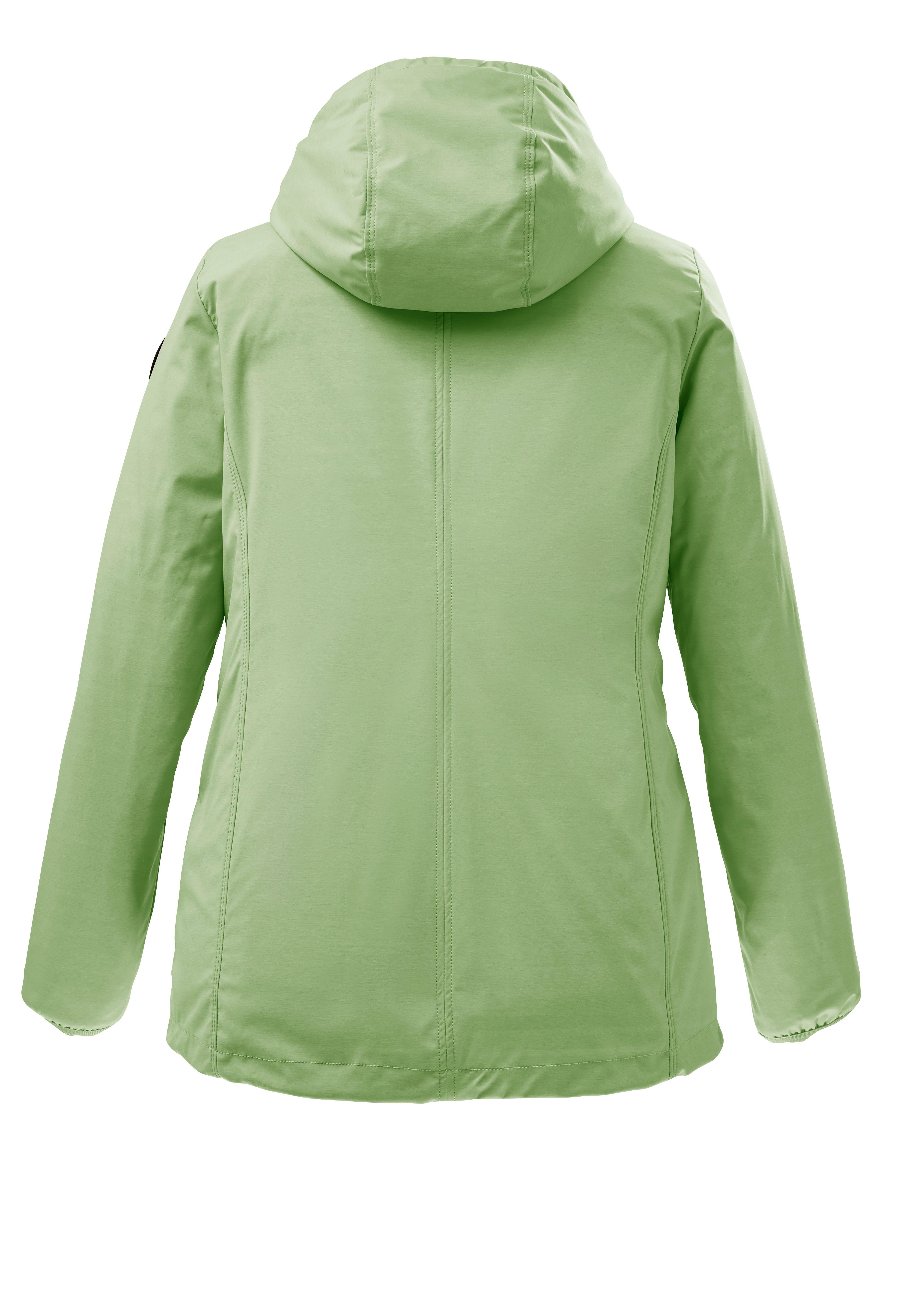 Softshelljacke mit regulierbarer Kapuze und Saum