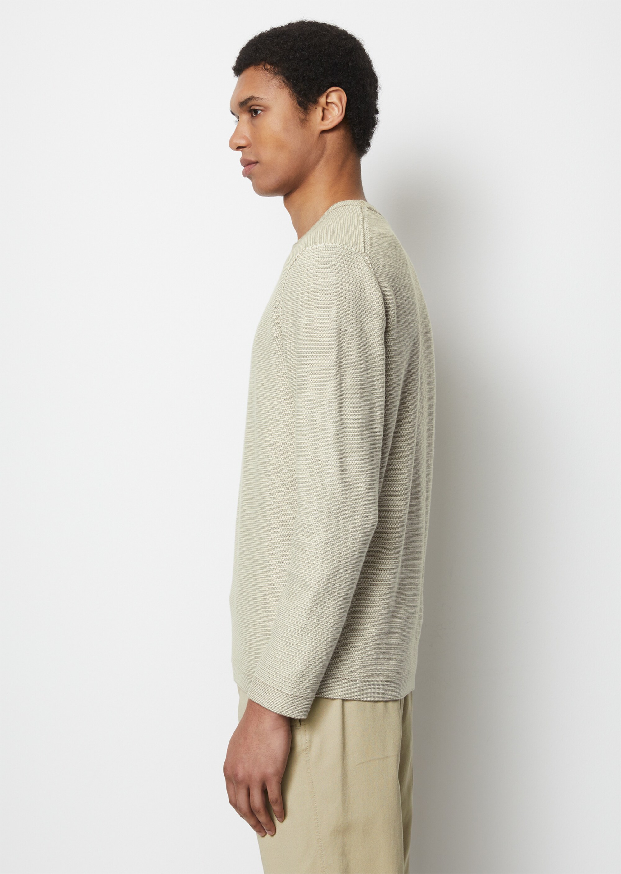 Pullover regular aus Bio-Baumwolle und Leinen