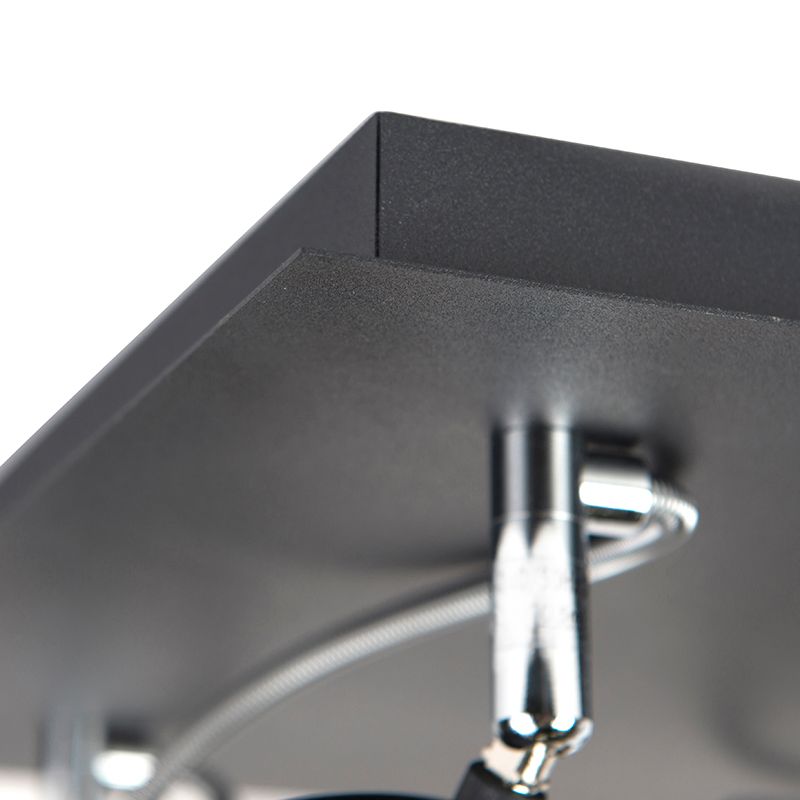 Design spot zwart 4-lichts verstelbaar - Nox
