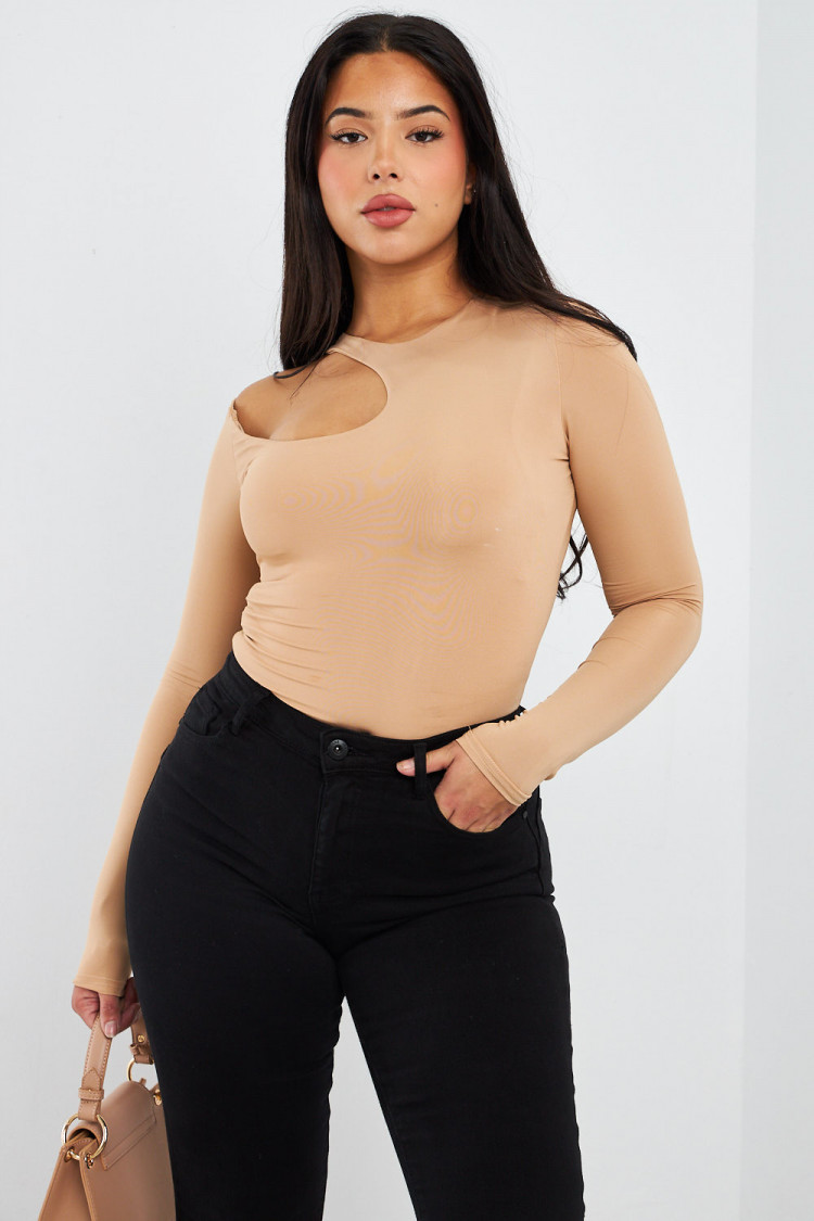 Body moulant beige ajouré