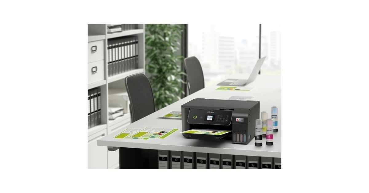 EpsonEcoTank ET-2871 A4 multifunctionele Wi-Fi-printer met inkttank all-in-one inkjetprinter  (Zwart, Scannen, Kopiëren, Wi-Fi, inclusief tot 3 jaar inkt)