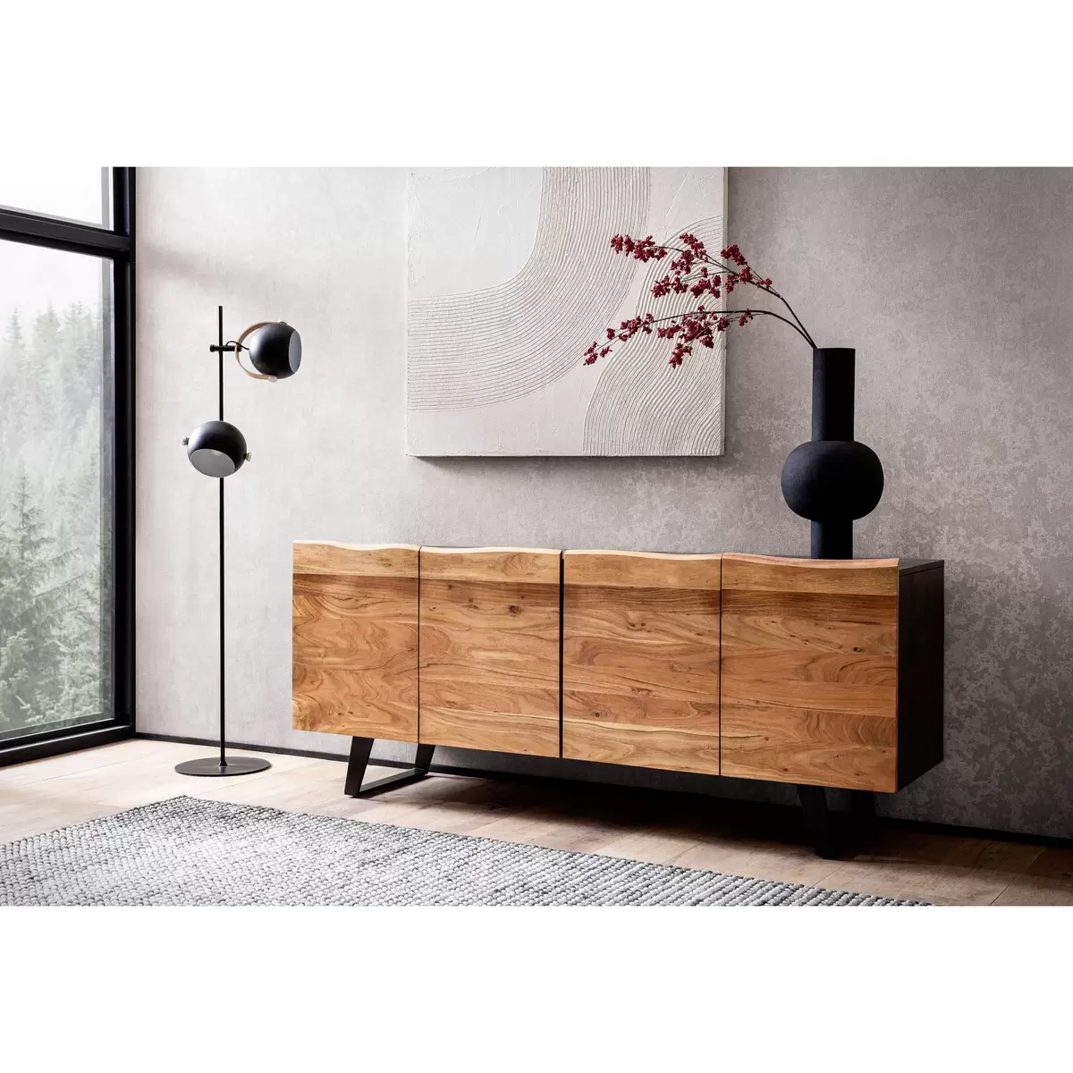 Sideboard Aveiro braun,schwarz