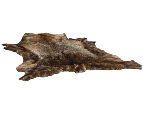 Rendierhuid, wit/bruin, 100x140 cm