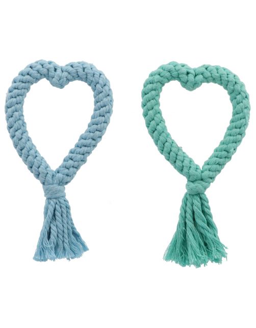 Adori Flostouw Hartje - Hondenspeelgoed - 18 cm Assorti