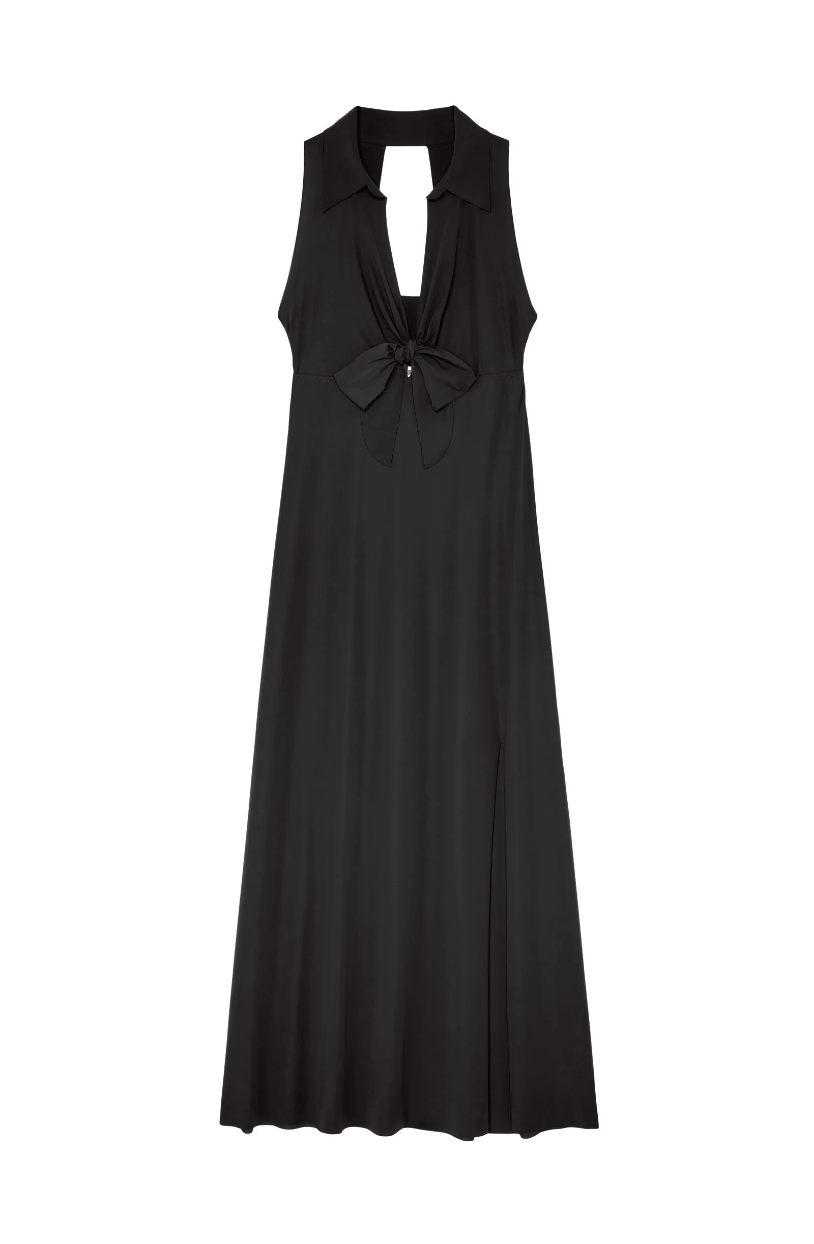 rova Robe longue noire à dos ouvert Noir