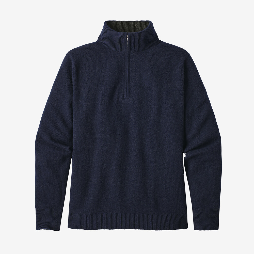 Herrenpullover aus recyceltem Kaschmir mit 1/4-Reißverschluss