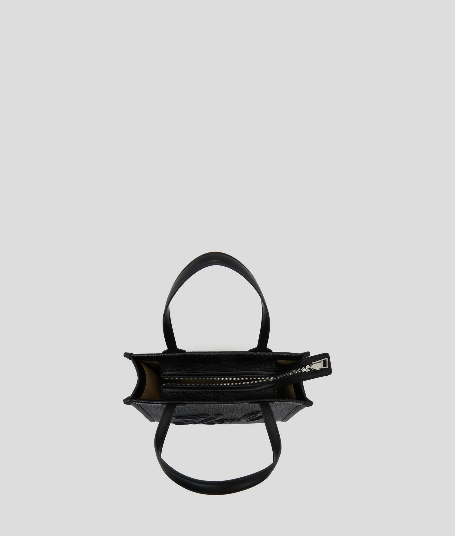 CABAS DE TAILLE MOYENNE EN CUIR GRAINÉ K/SKUARE