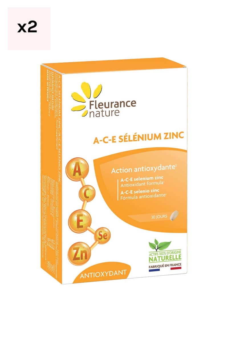 Cure A-C-E sélénium zinc - Antioxydant et anti-âge - 2 mois