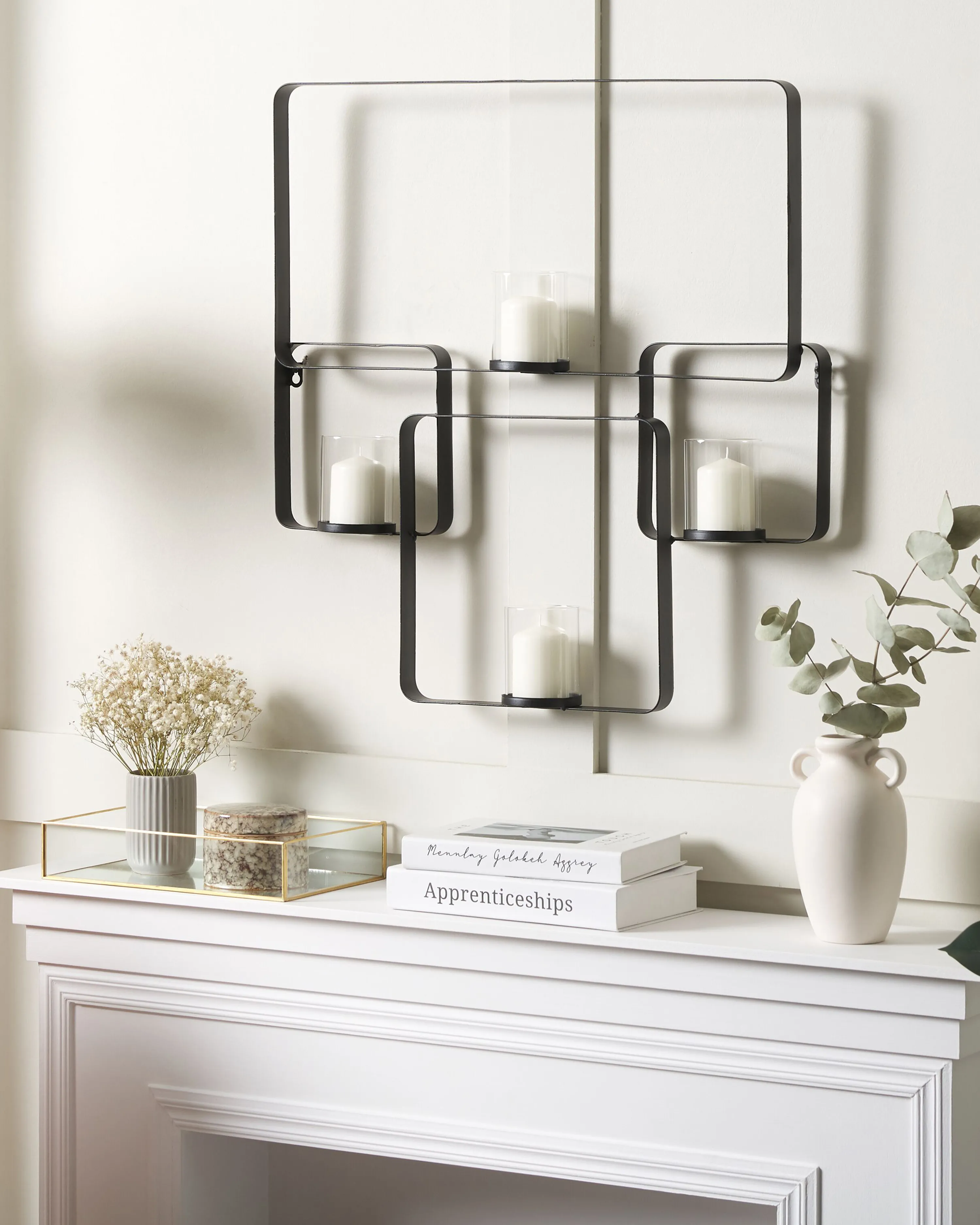Wandkandelaar PALAWAN Metaal 65 cm Zwart