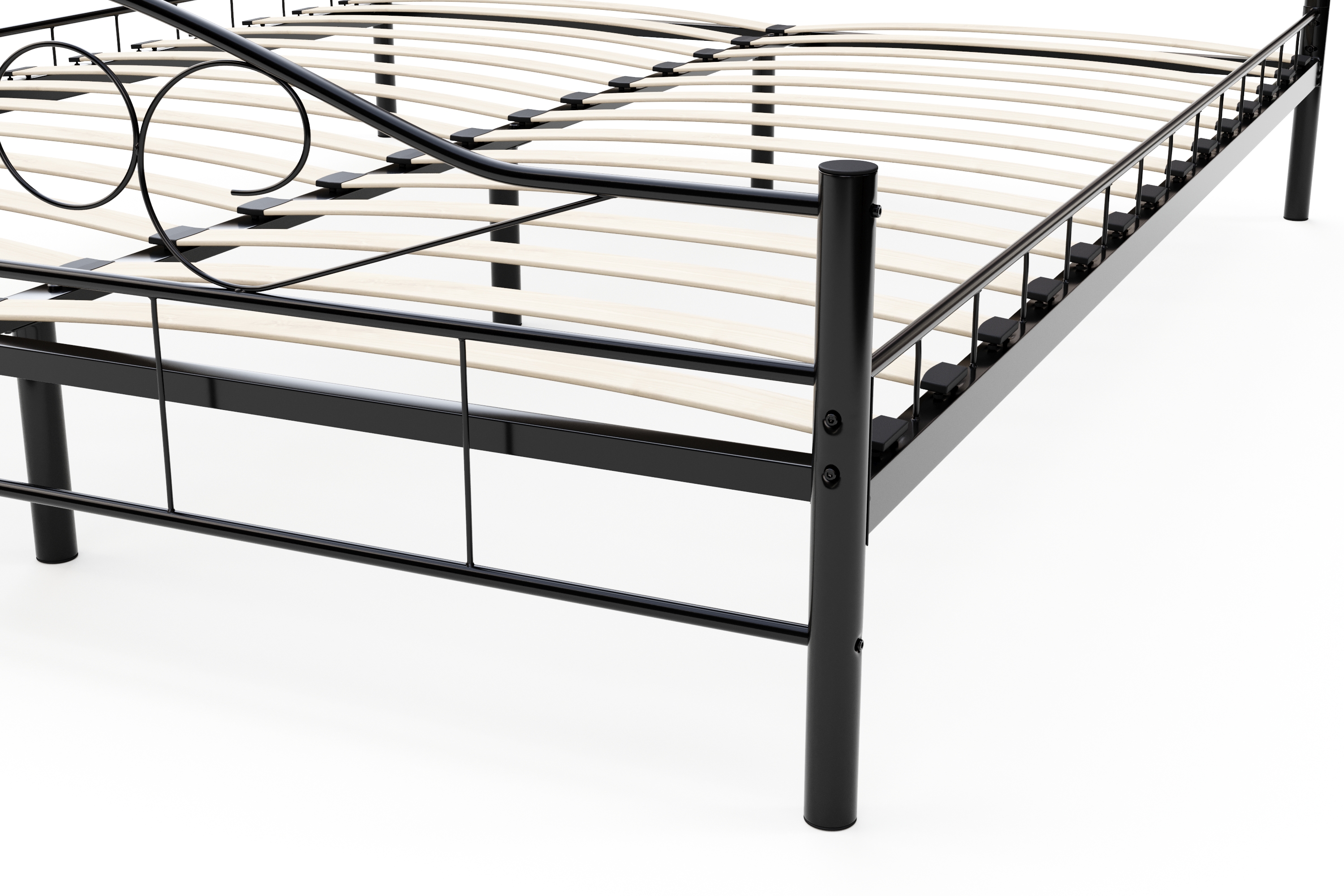 Metallbett AURELIE 180 x 200 cm schwarz