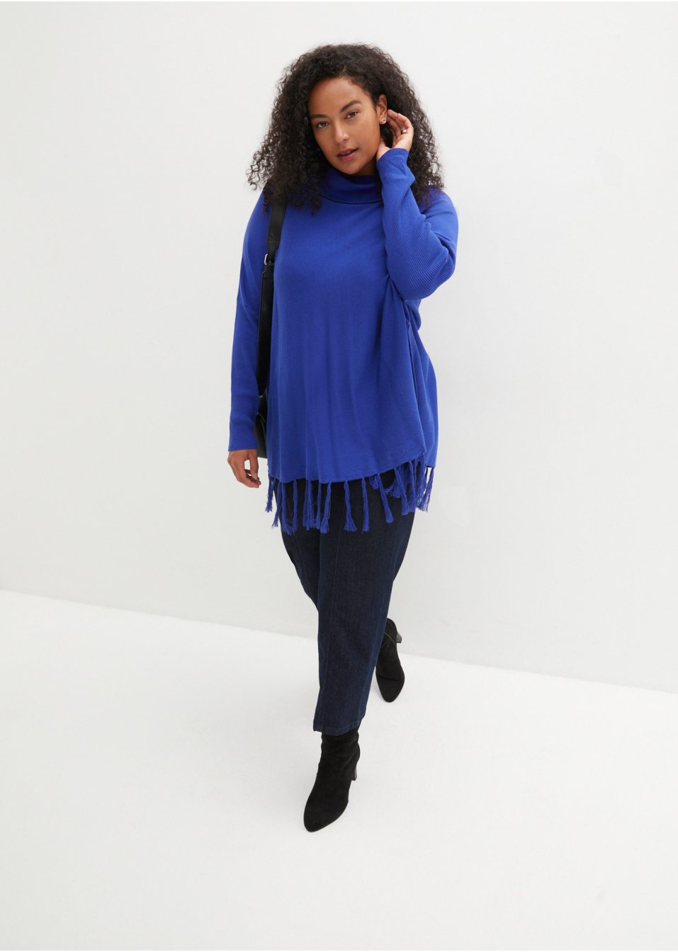 Pull avec franges à la base