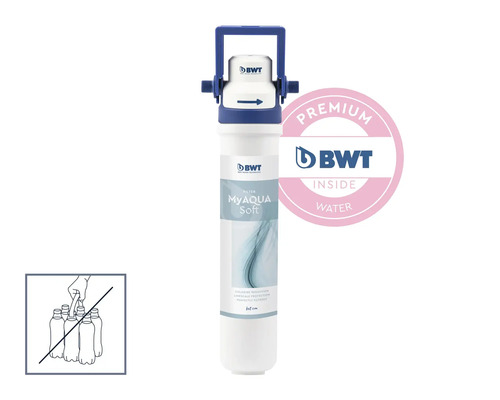 KEO NOA keukenkraan met filterfunctie, roestvrij staal, inclusief BWT MyAqua Soft filter en filterkop, filtert chloor, kalkaanslag en zware metalen
