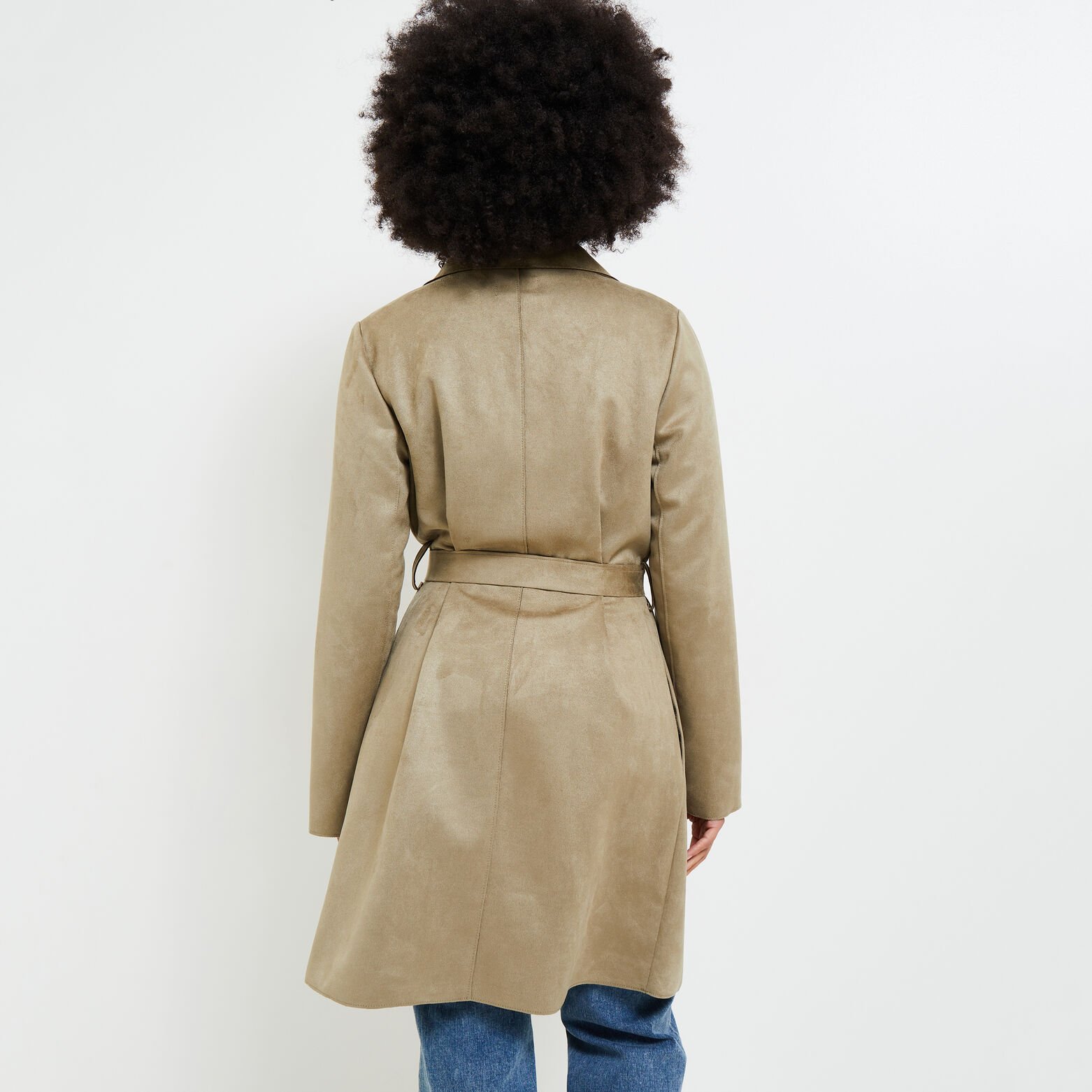 Manteau pardessus suedine femme