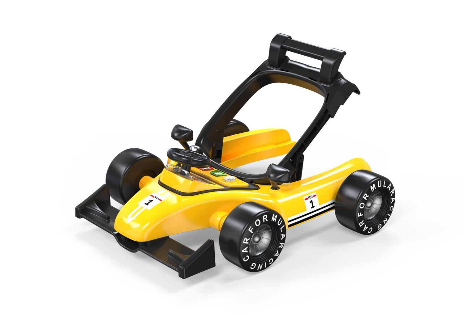 Chipolino Lauflernhilfe Sportivo 2 in 1 Laufwagen Auto-Design höhenverstellbar gelb