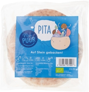 Nur PUUR Weizen Pita 4 Stück, 260 g