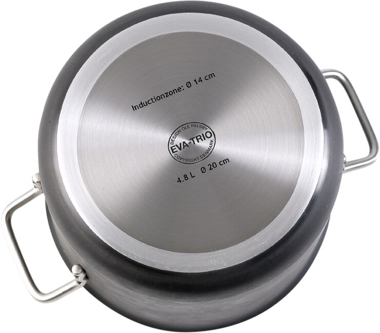 Eva Trio Dura Line gryde m. slip-let 4,8 l. Grå