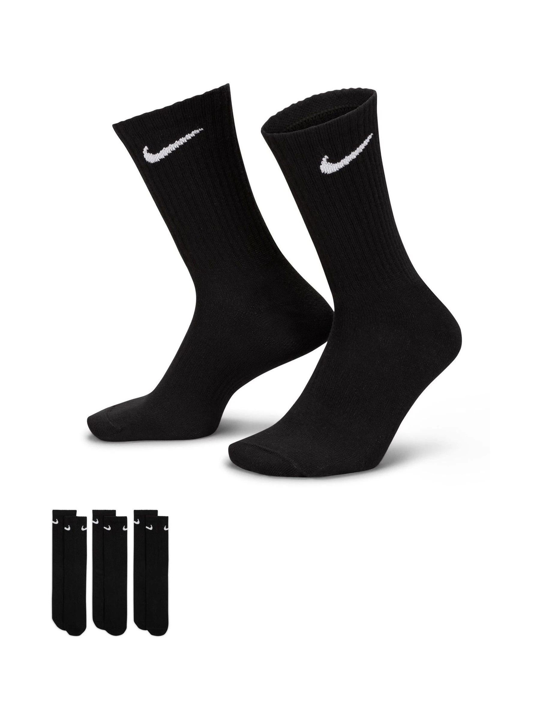 Zwart - Nike - 3 Paar lichtgewicht sokken voor alle dagen