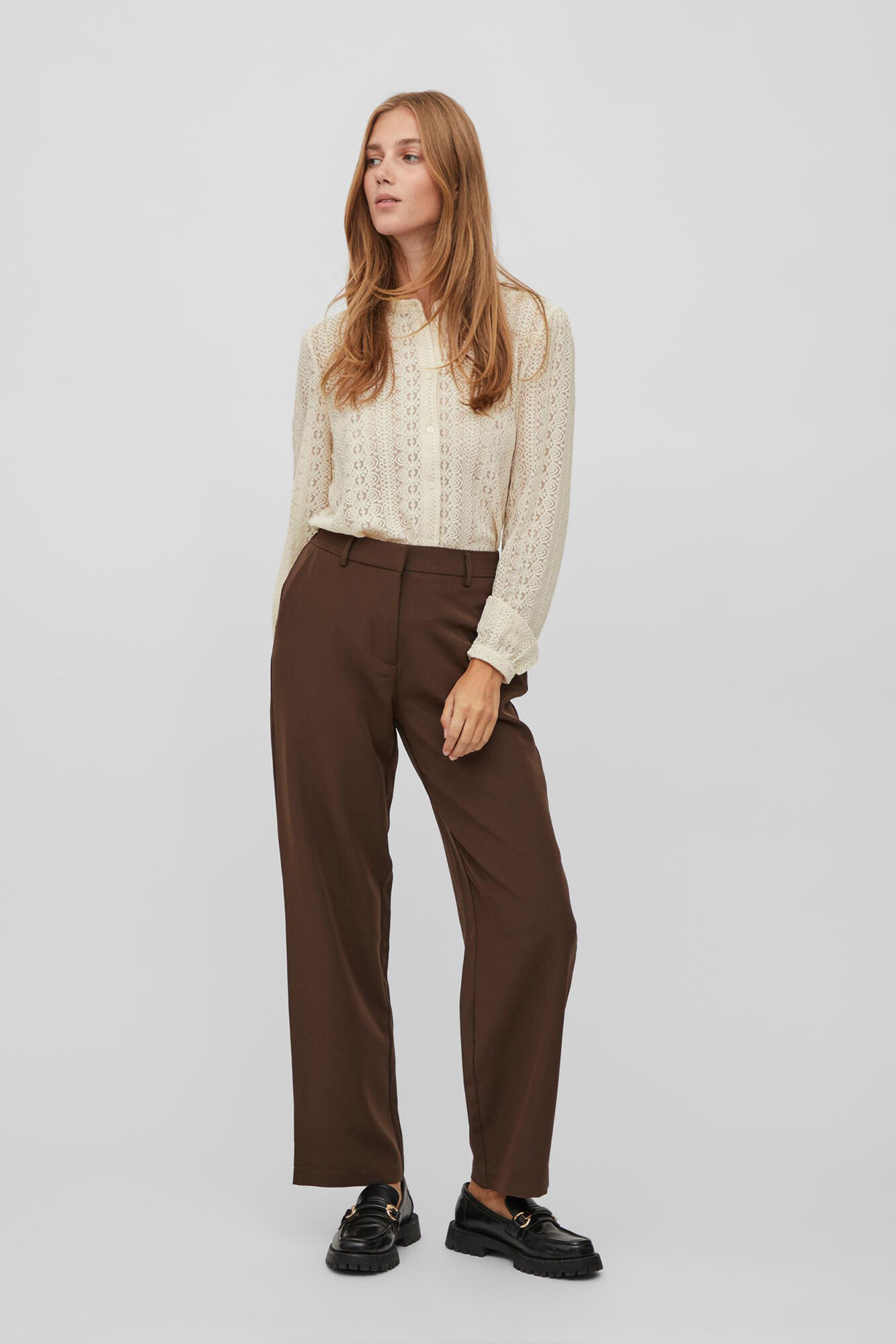 Camisa de renda - Cinza