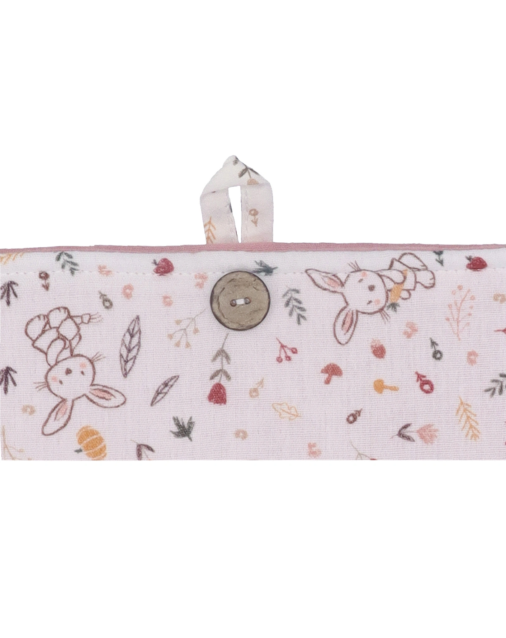 Windeltasche HASE BABY (35x27) in weiß/rosa