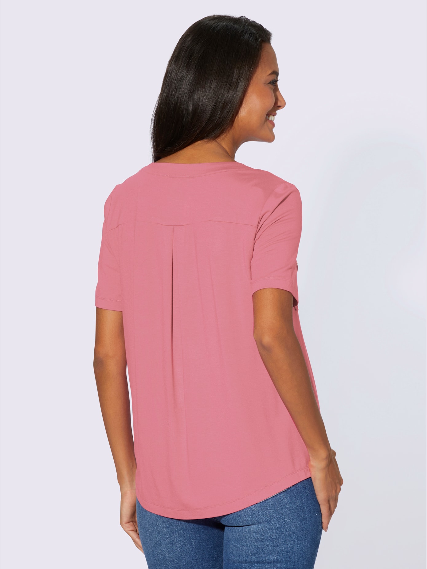 T-shirt à manches courtes mélange de matières facile d'entretien