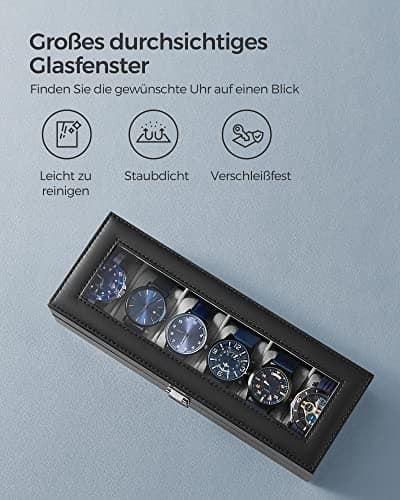 Oppbevaringsboks med 6 spor med glasslokk