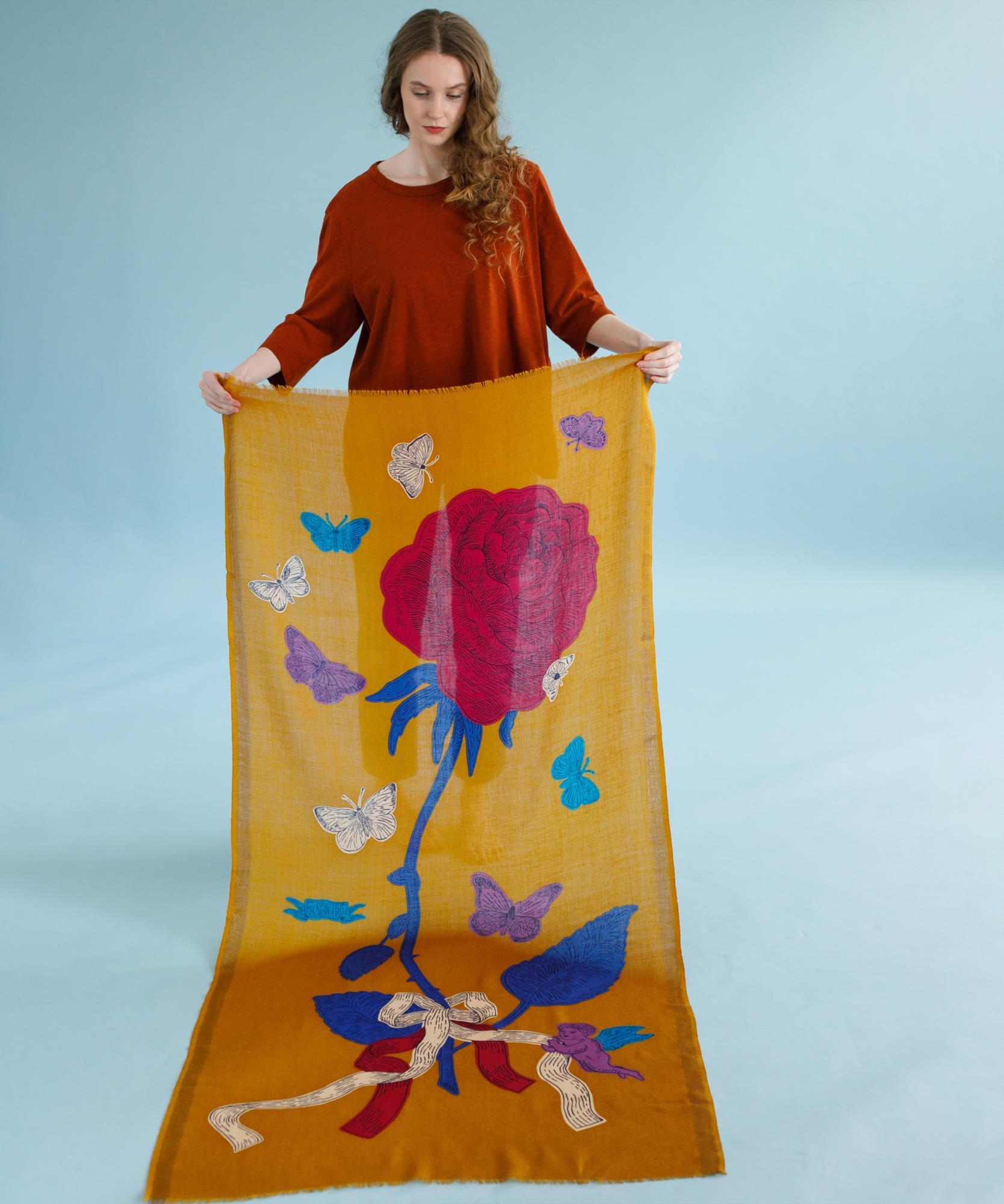 Châle Romance  80 x 180cm - Safran