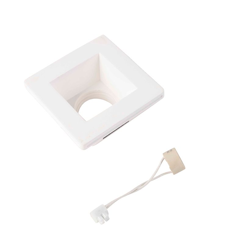 Set van 6 Inbouwspot wit 12cm vierkant - Gypsy Stucco