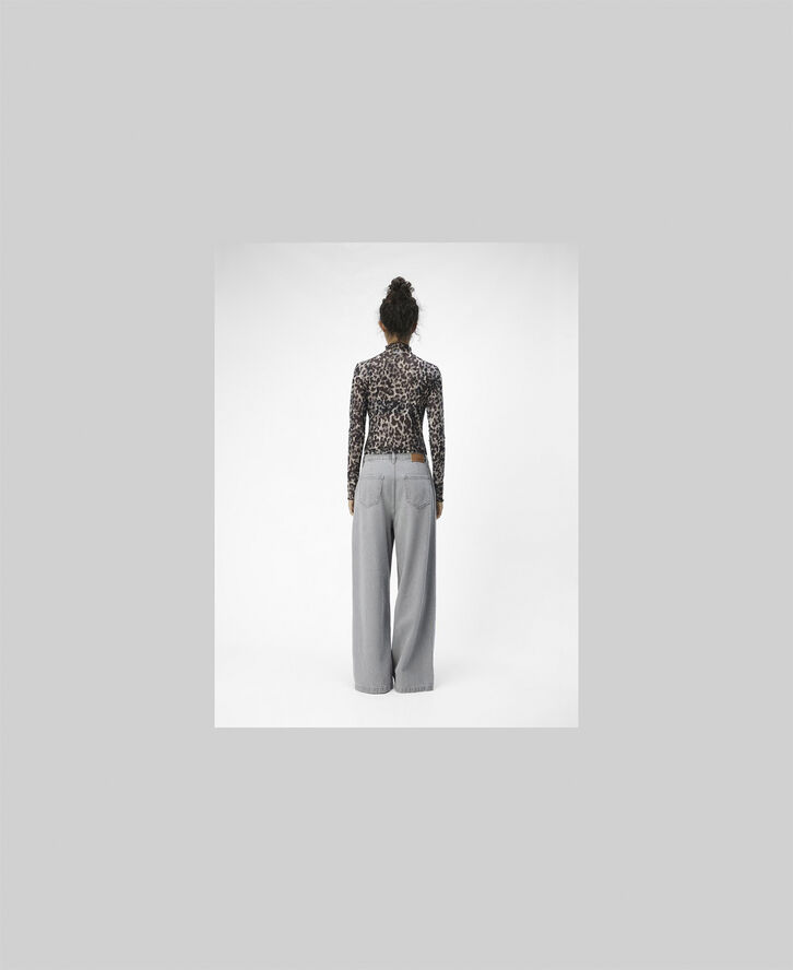 Object OBJMOJI DENIM MW WIDE JEANS 135 Grey denim