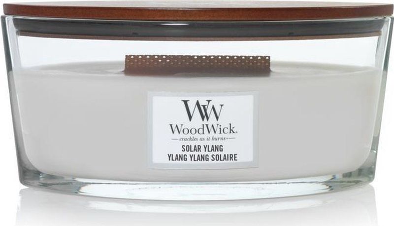 WoodWick - Ellipse - Geurkaars - Solar Ylang - Houten Lont - Brandduur 50 Uren