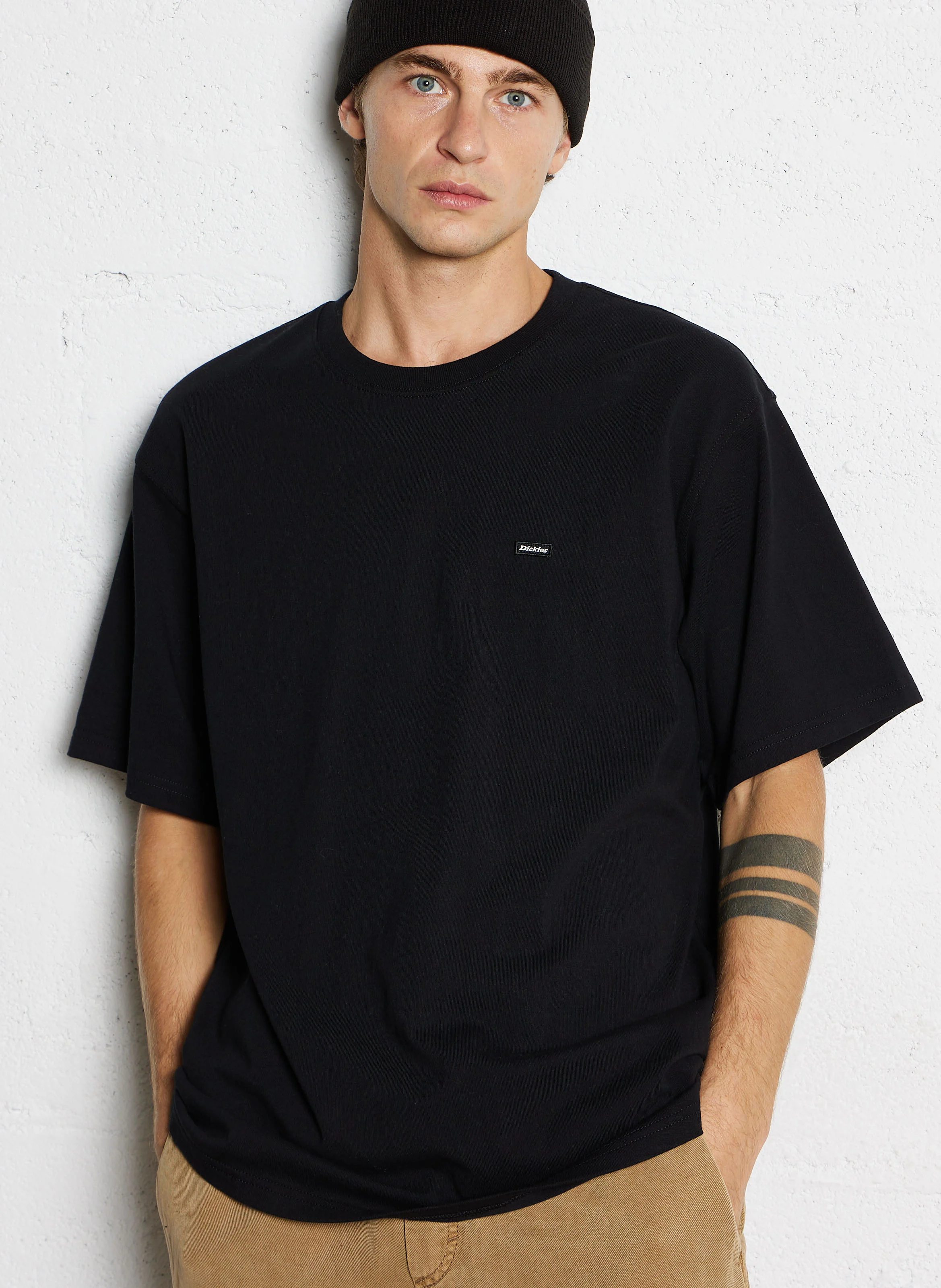 CLANCY - Tee-shirt manches courtes droit en coton | Noir
