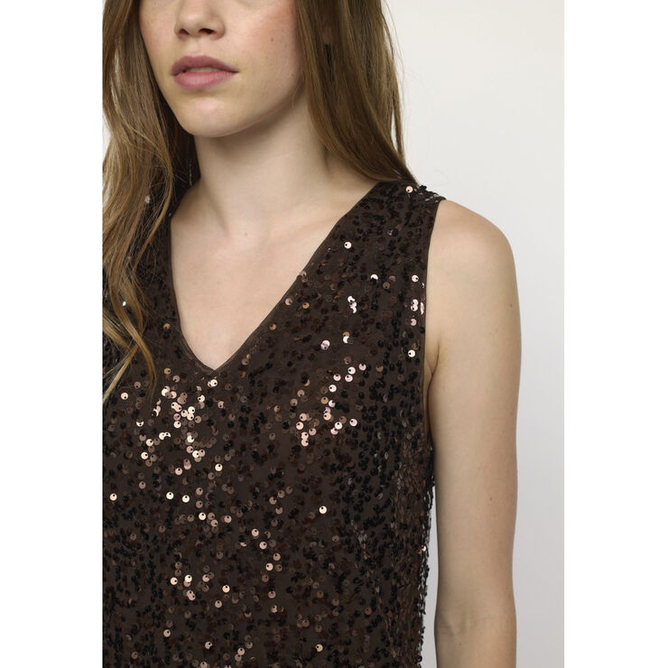 Soft Rebels SRAudrey V-neck Top Chocolate plum