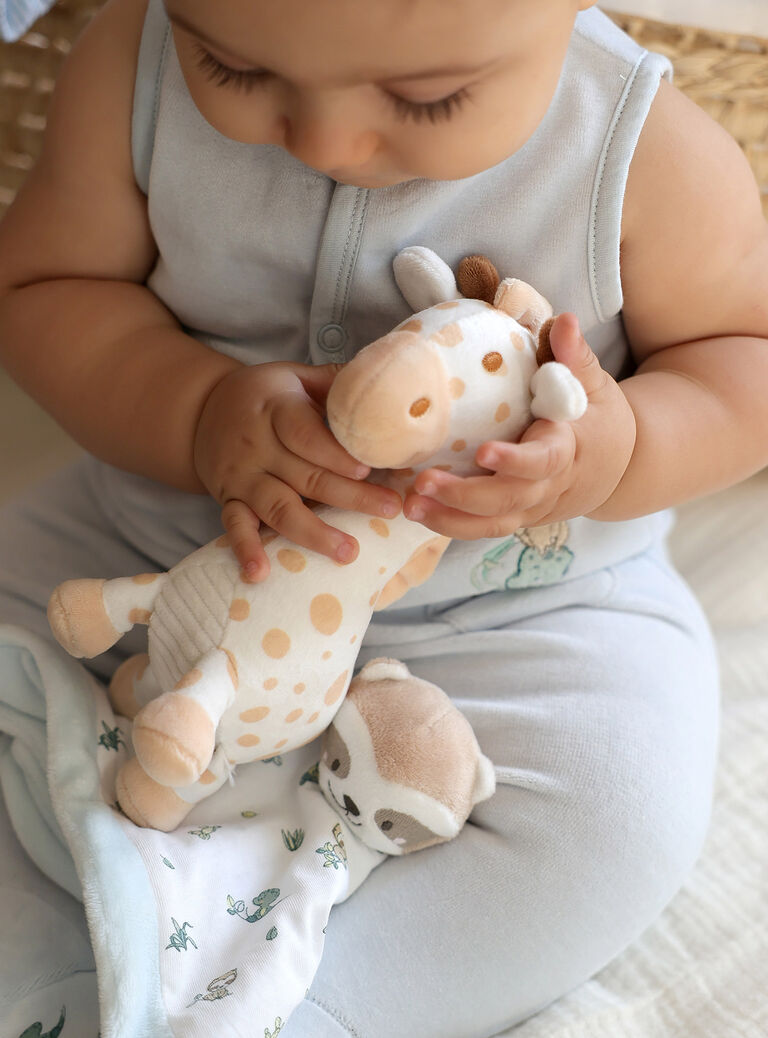 Peluche Girafe miel et écru