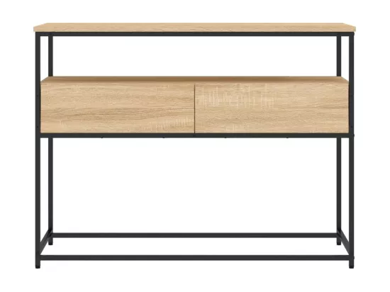 Table console chêne sonoma 100x40x75 cm bois d'ingénierie