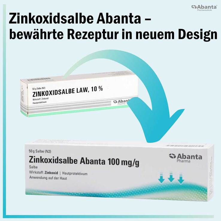 Zinkoxidsalbe Abanta 100 mg / g, 50 g