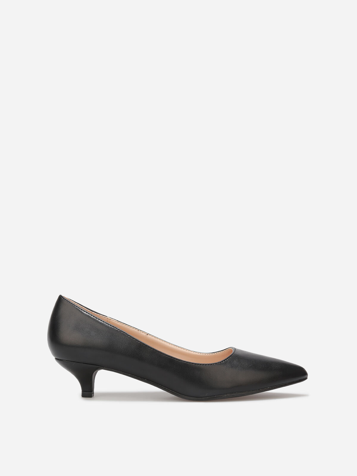 Escarpins pointus kitten heel- Noir