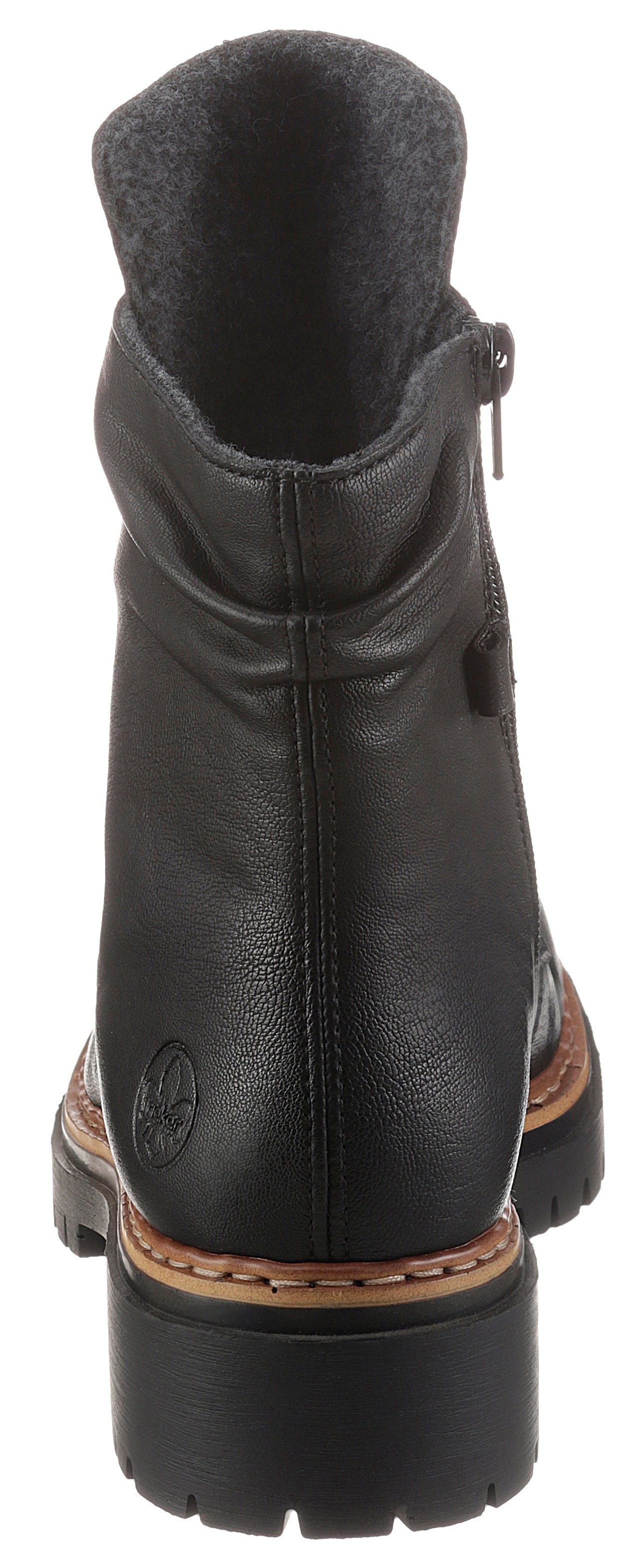 Rieker Schnürboots  , Stiefelette, Profilsohle, Blockabsatz, mit lässiger Schnürung