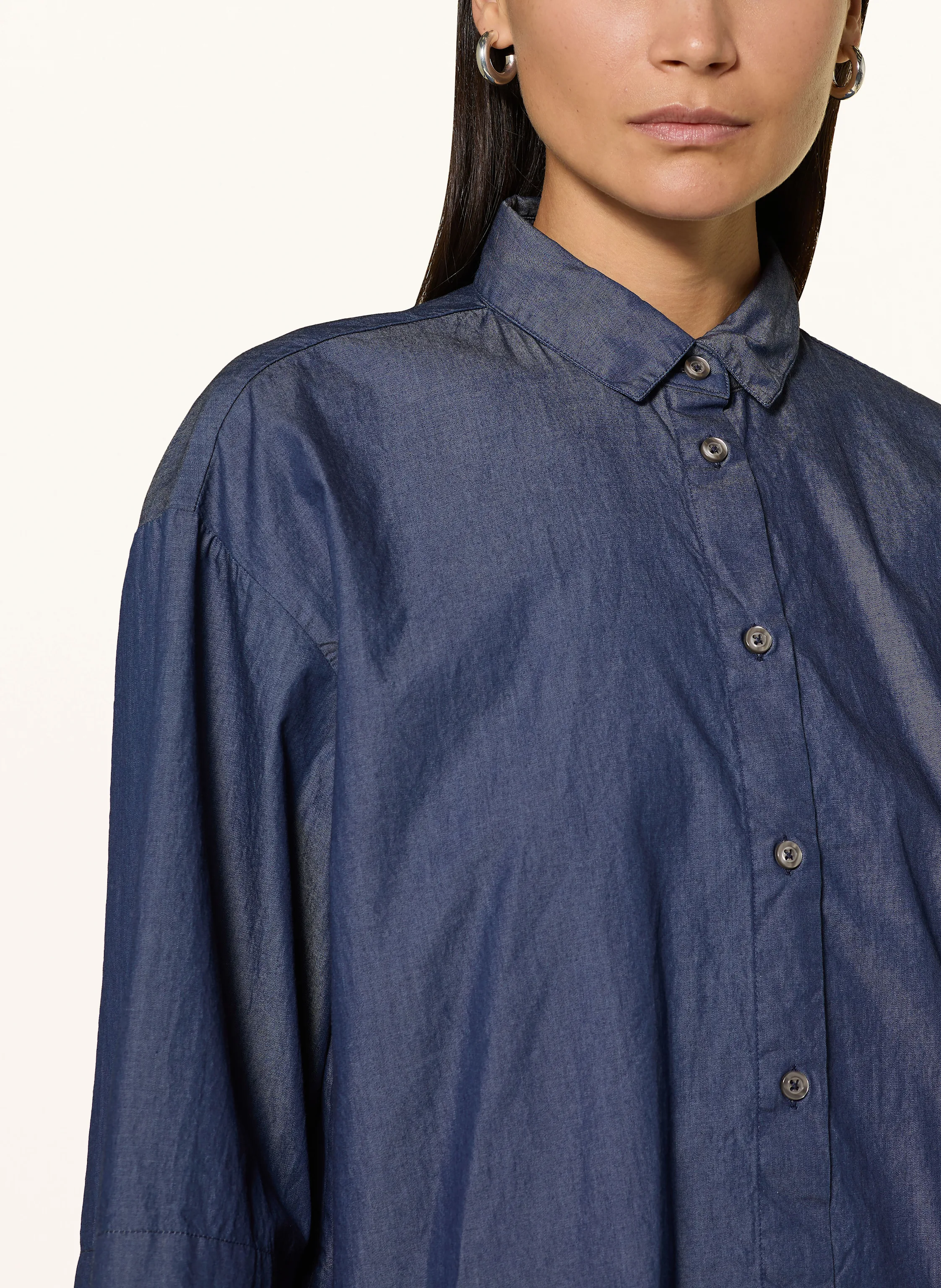 lilienfels Jeansbluse mit 3/4-Arm