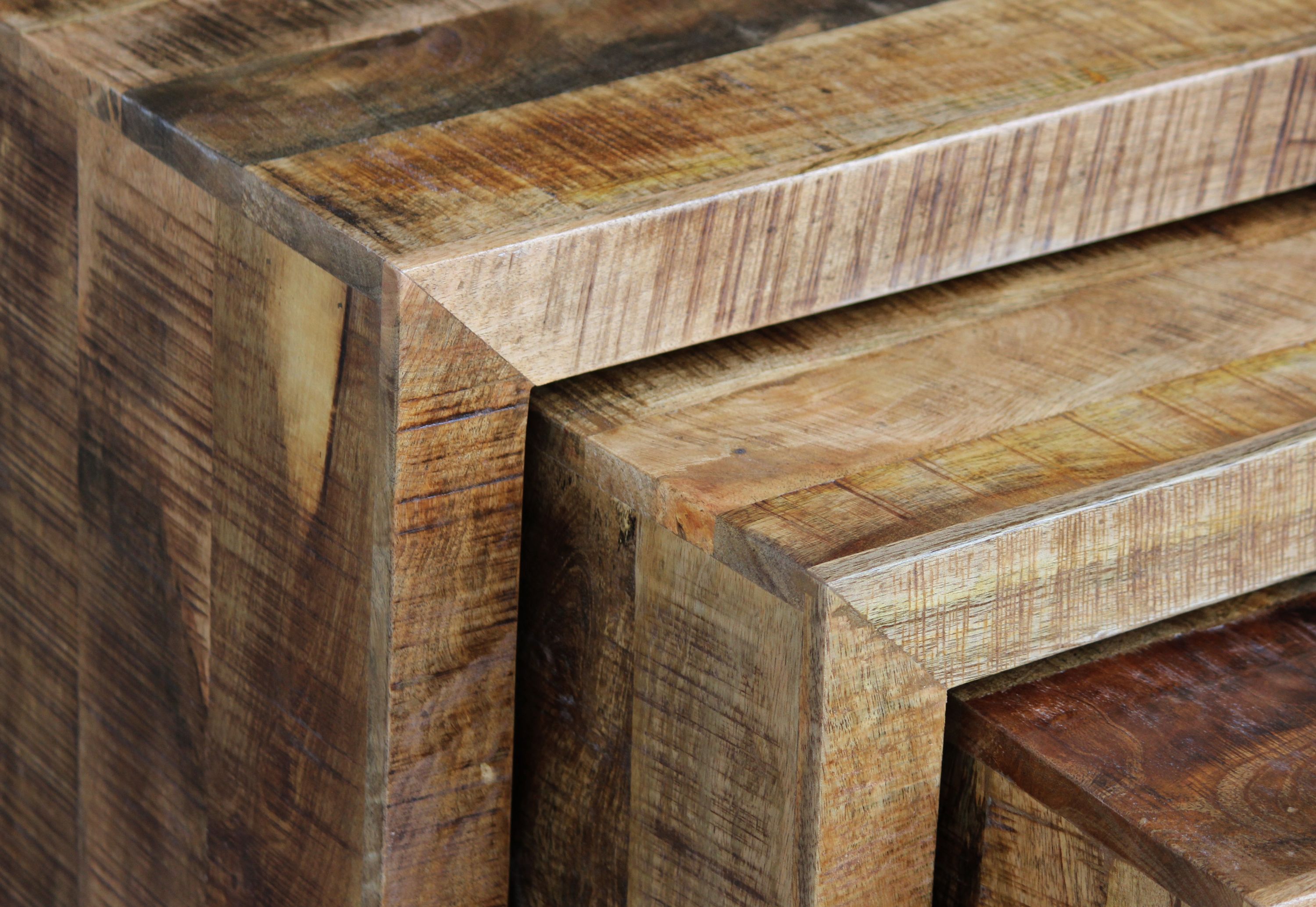 Beistelltisch Holz Vintage NATHAN 3-teilig