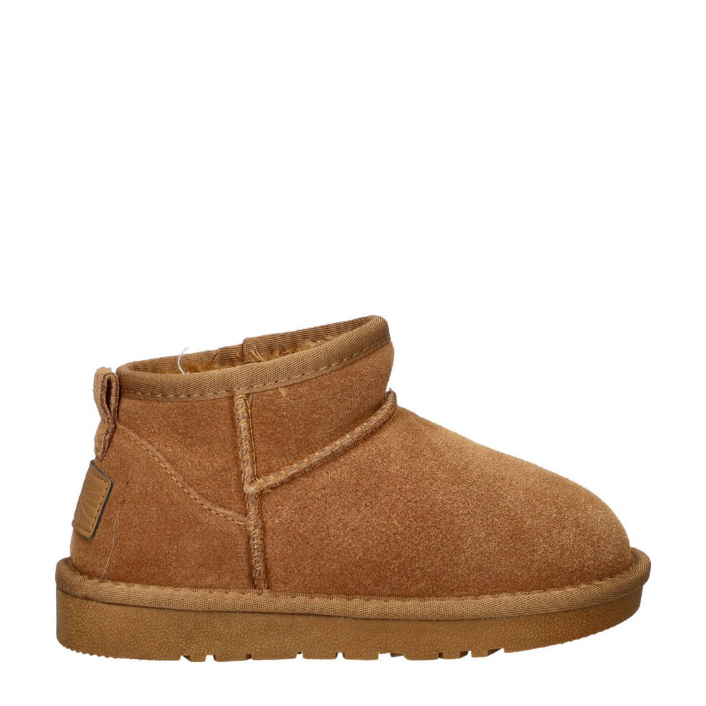 Nelson Kids suède enkelboots cognac