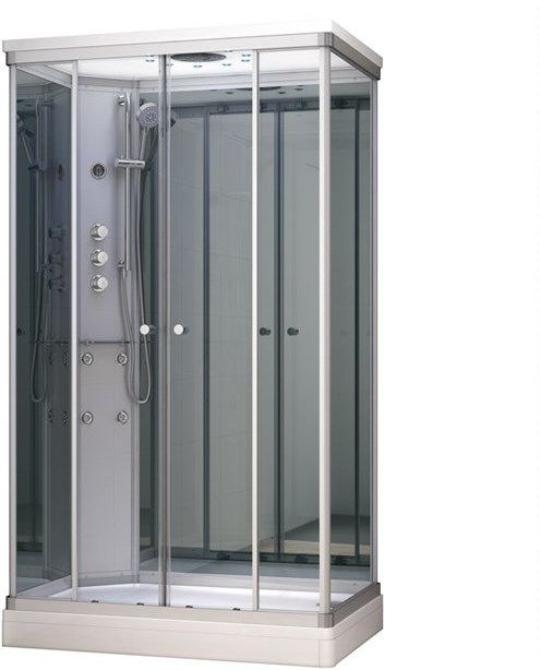 Modera Complete Douchecabine | 140x90 cm Spiegel glas Schuifdeur Rechthoek