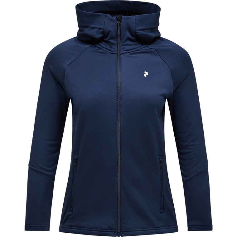 Peak Performance W Rider Essentials Zip Hood Blue Shadow/Blue Shadow
