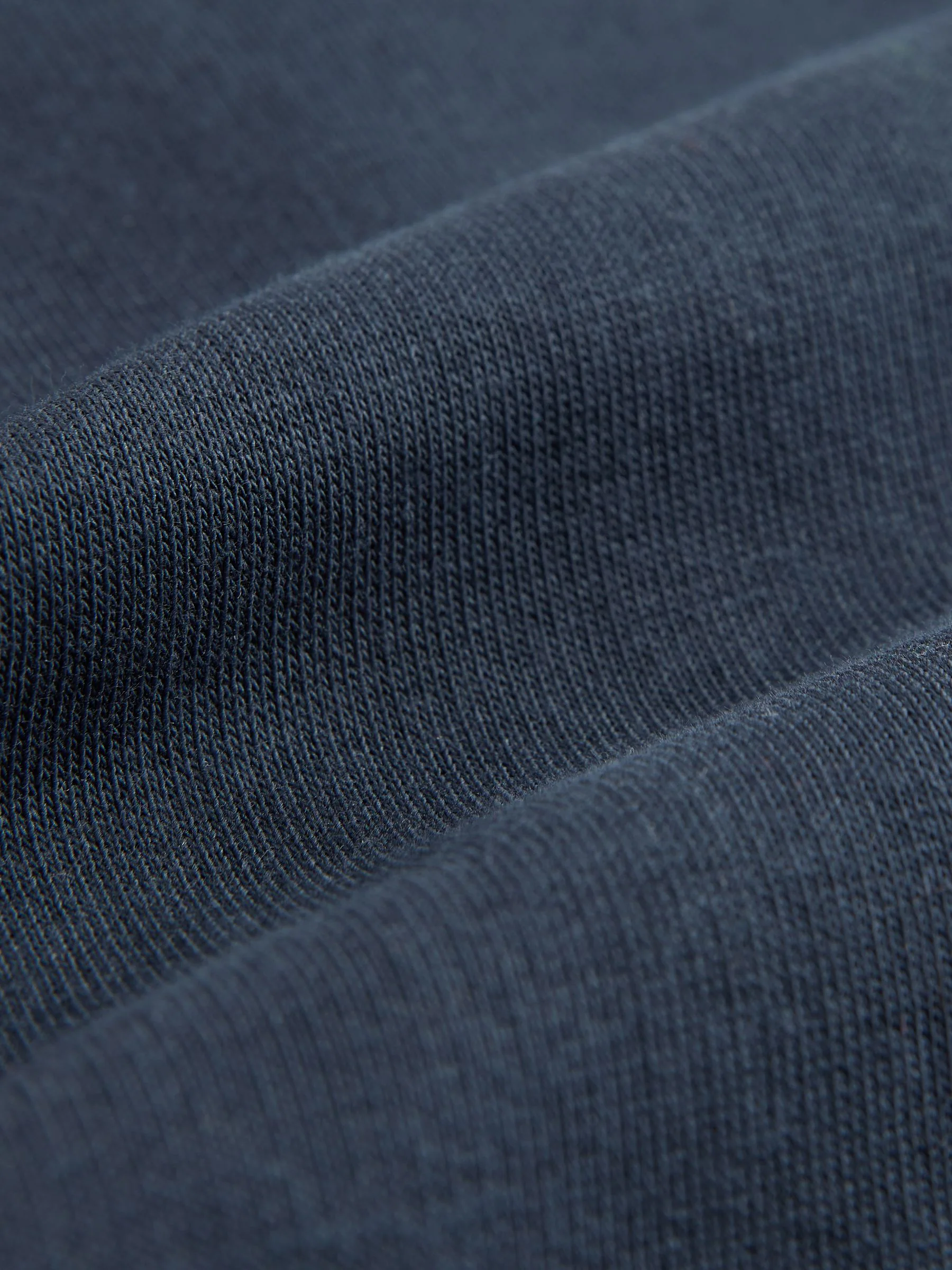 Marineblauw - Geborstelde jersey shorts met ritszakken
