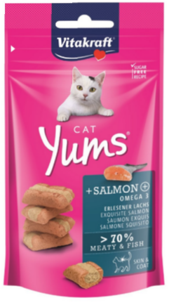 Vitakraft - Kattegodbider - 9 x Cat Yums laks MSC 40g