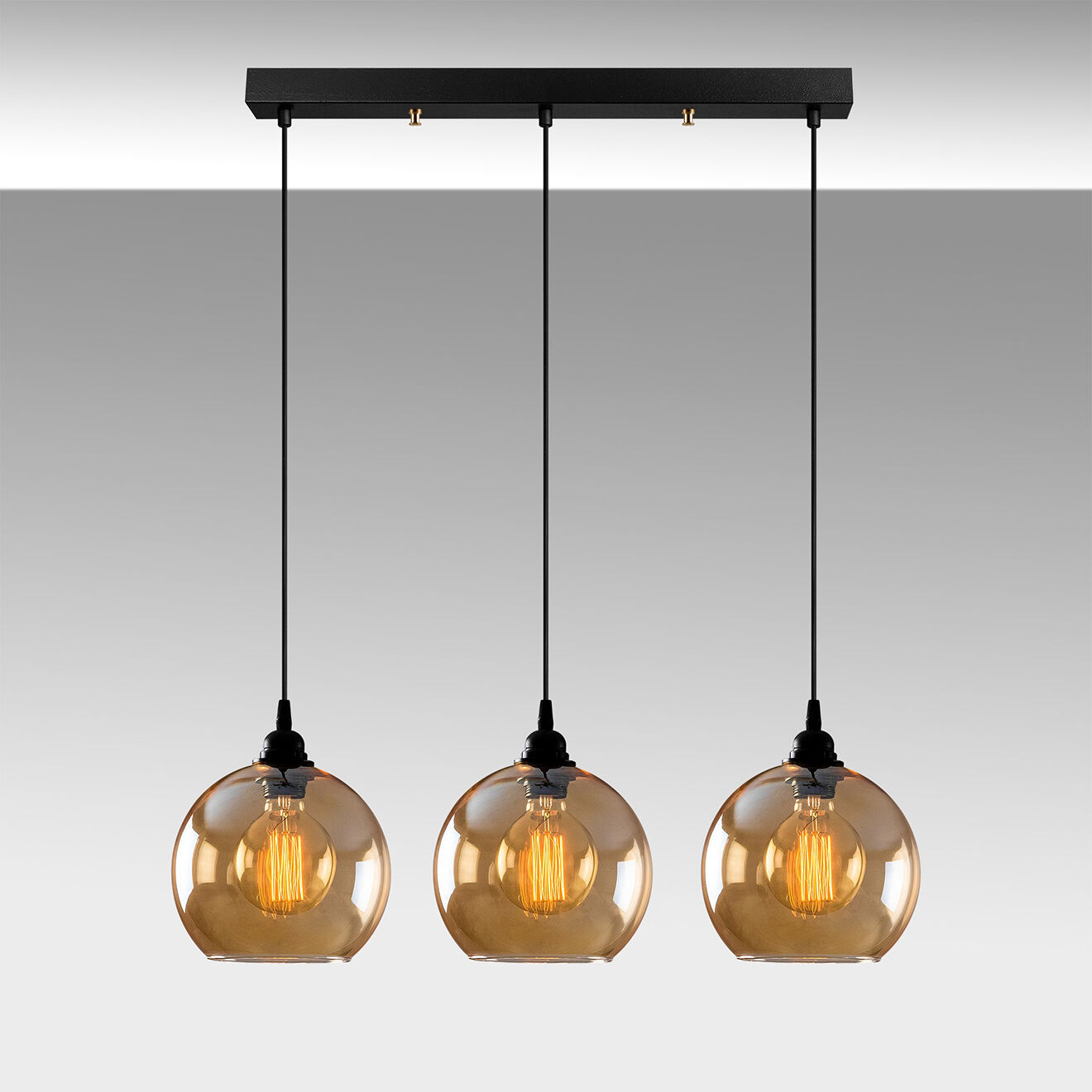 Opviq Suspension Pudy doré/noir - 70x20x116 cm