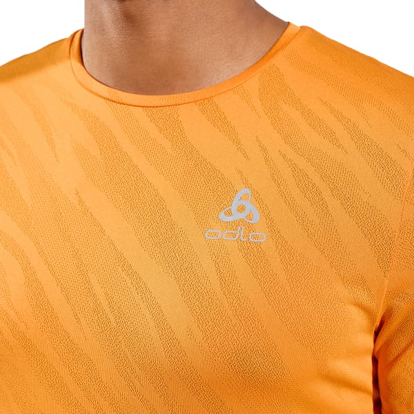 T-shirt running ODLO ZEROWEIGHT ENGINEERED CHILL-TEC ORIOLE ORIOLE MELANGE