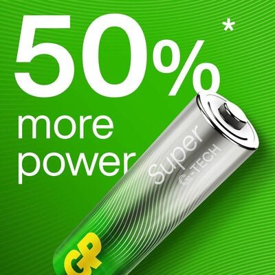 GP Super Alkaline G-TECH AA/LR6 Batterier 4-Pack