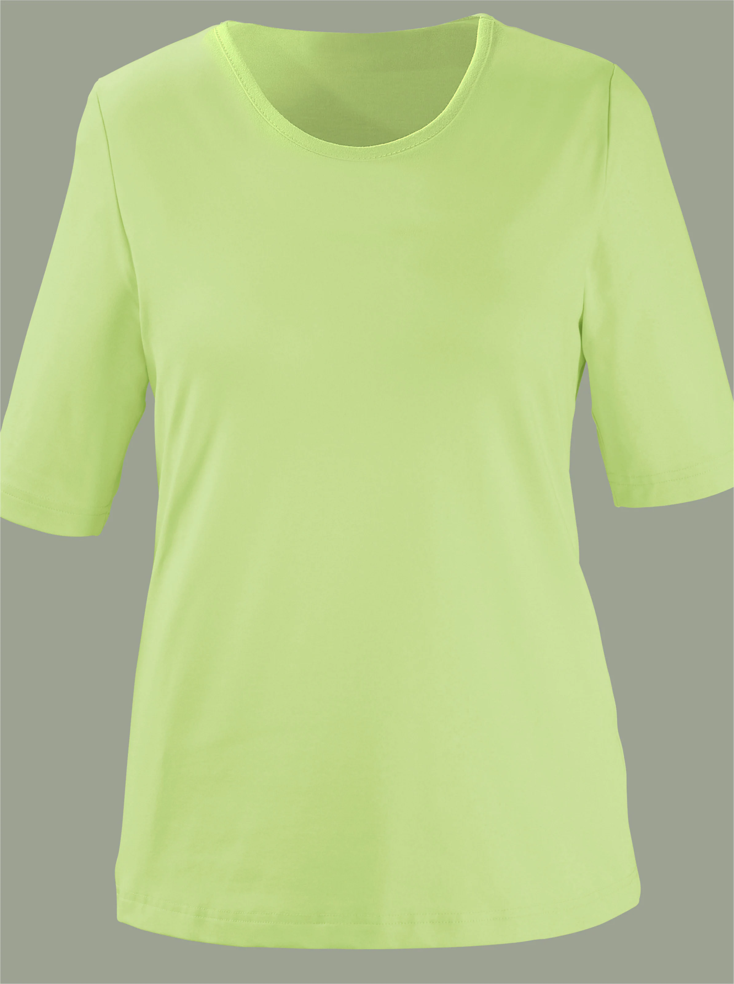Rundhalsshirt in pistazie