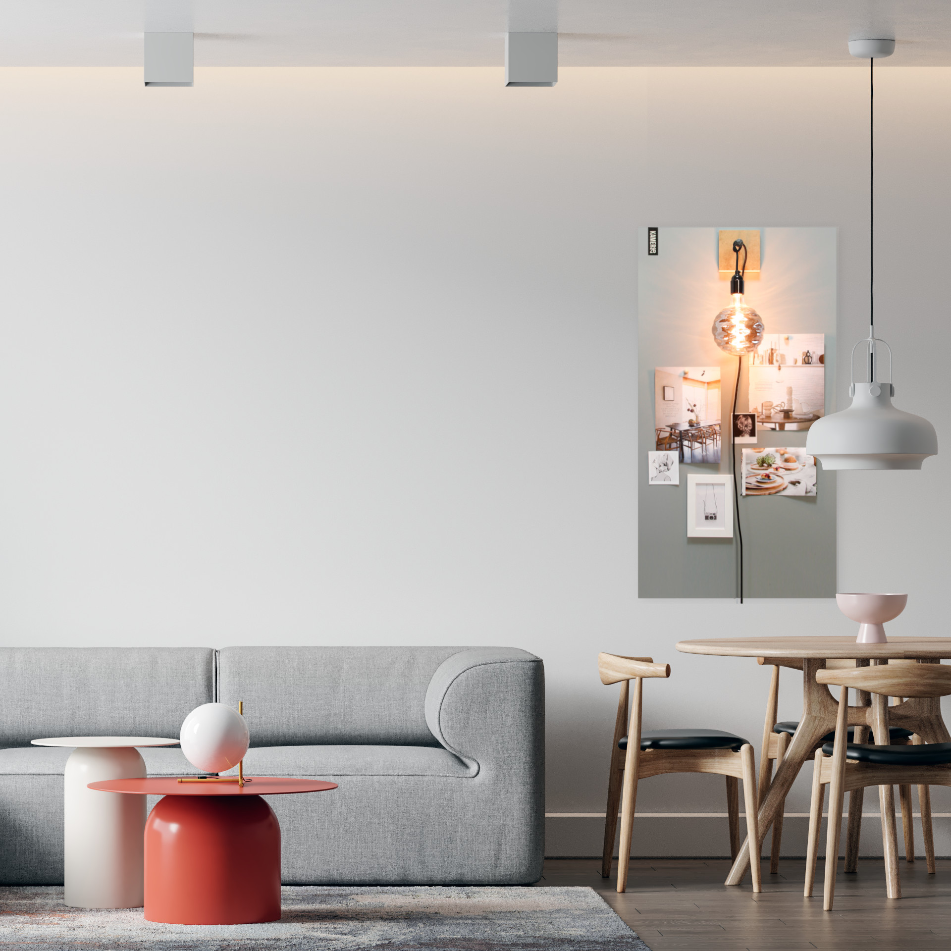 Magneetbord mat – krijtbord groengrijs 60x100 cm